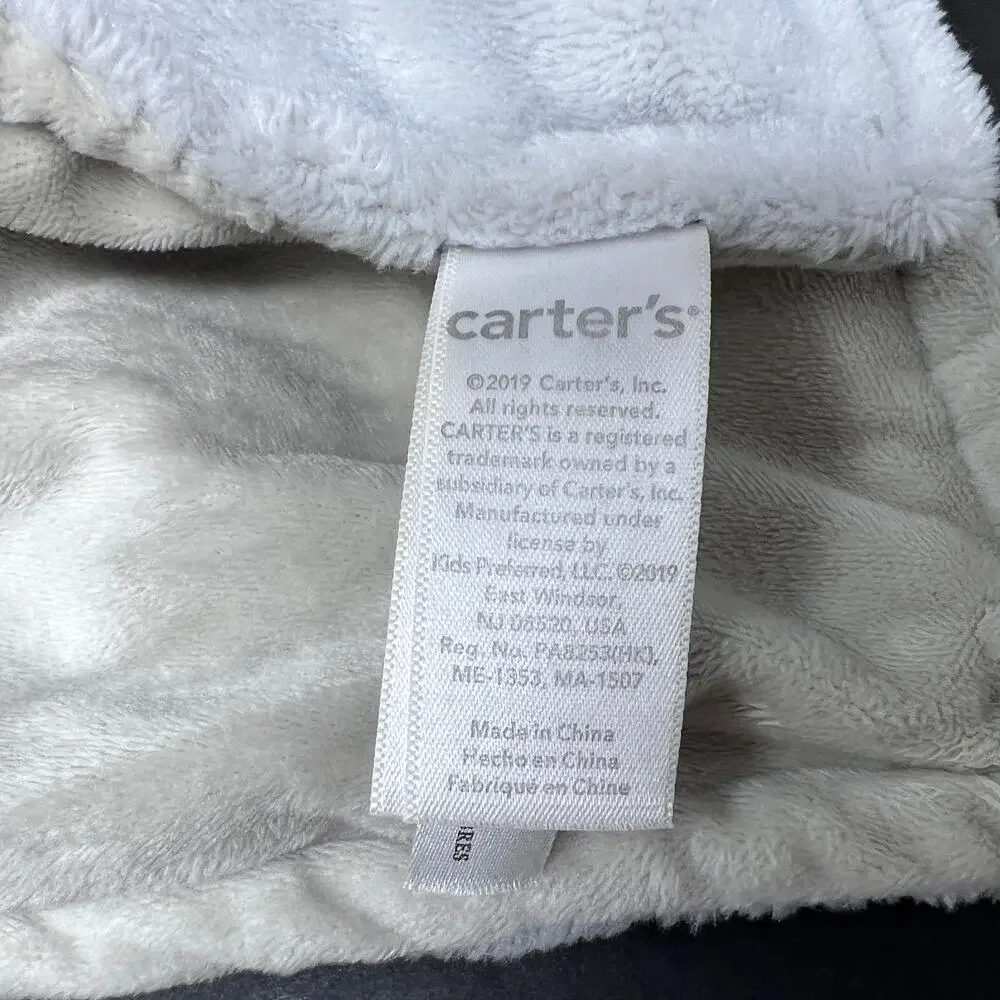 Carters Gray Bunny Lovey Plush Baby Security‎ Blanket Style 67781 Soother Nunu